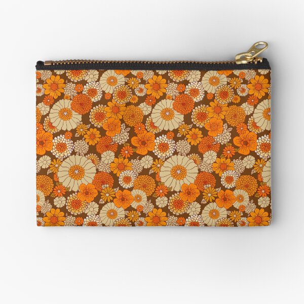 Vista previa del artículo con la obra «margaritas retro de los 70, poder floral vintage, naranja y marrón, boho,», diseñado y vendido por chrissyink.