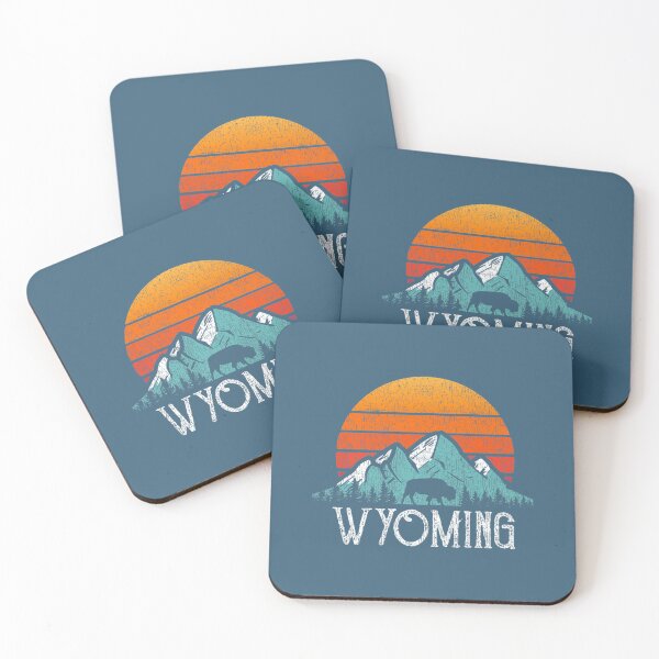 Item preview, Retro Wyoming WY Mountains State Wildlife Sunset Premium  designed and sold by MunMunsh.