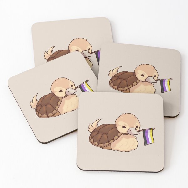 Item preview, ATLA Turtle Duck with Nonbinary Flag designed and sold by Zolzo.