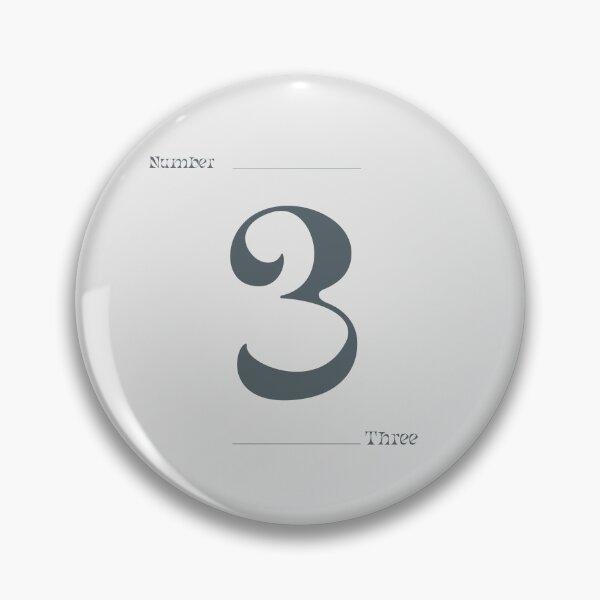 Item preview, Numerical Simple Clean Numbers - Three designed and sold by Levated.