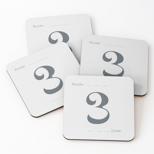 Item preview, Numerical Simple Clean Numbers - Three designed and sold by Levated.