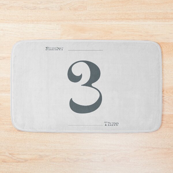 Item preview, Numerical Simple Clean Numbers - Three designed and sold by Levated.