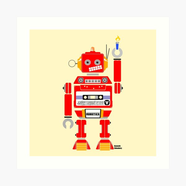 80's Mix Tape Robot - Danny Art Print