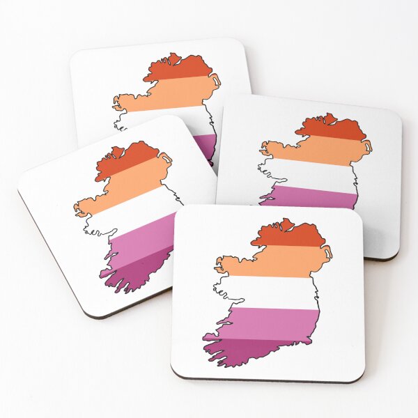 Item preview, Ireland Outline - Lesbian Pride Flag designed and sold by uni-que-designs.