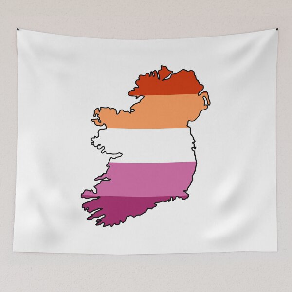 Item preview, Ireland Outline - Lesbian Pride Flag designed and sold by uni-que-designs.