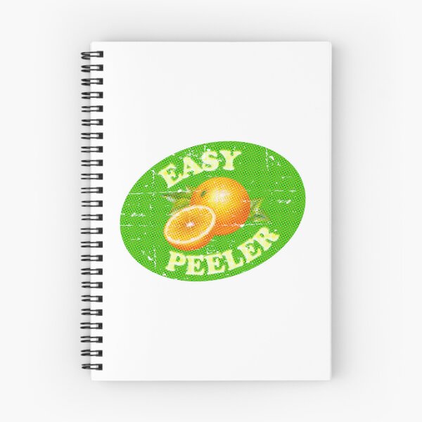 Item preview, EASY PEELER distressed vintage cheeky orange satsuma clementine fruit label designed and sold by w1ckerman.