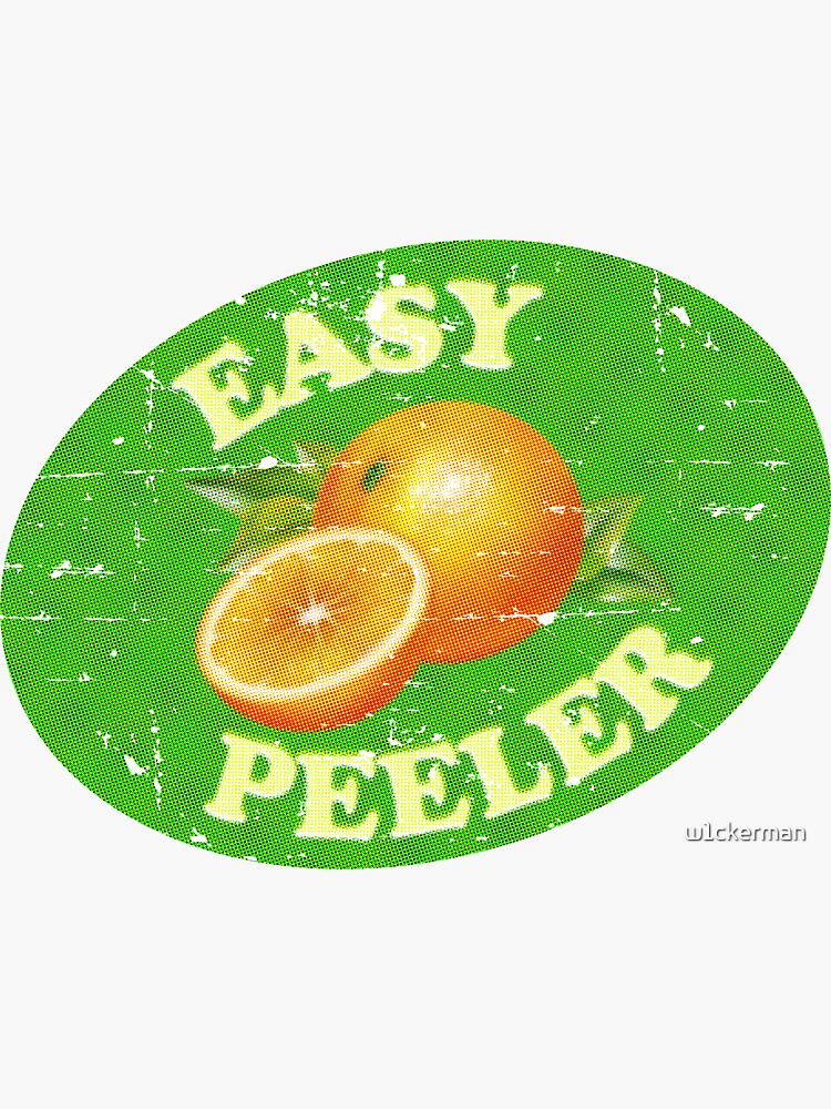 "EASY PEELER distressed vintage cheeky orange satsuma clementine fruit
