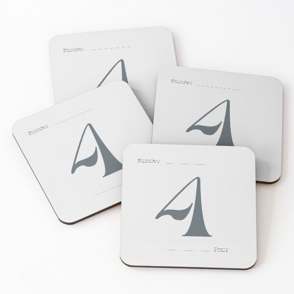 Item preview, Numerical Simple Clean Numbers - Four designed and sold by Levated.