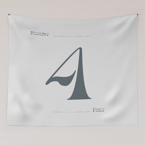 Item preview, Numerical Simple Clean Numbers - Four designed and sold by Levated.