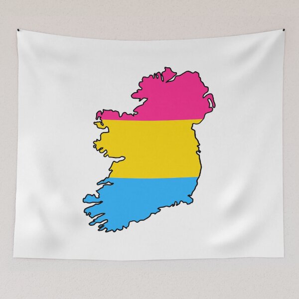 Item preview, Ireland Outline - Pan Pride Flag designed and sold by uni-que-designs.