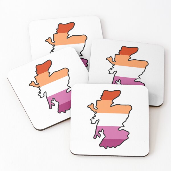 Item preview, Scotland Outline - Lesbian Pride Flag designed and sold by uni-que-designs.