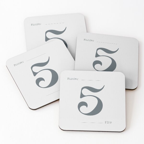 Item preview, Numerical Simple Clean Numbers - Five designed and sold by Levated.