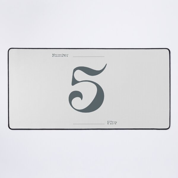Item preview, Numerical Simple Clean Numbers - Five designed and sold by Levated.