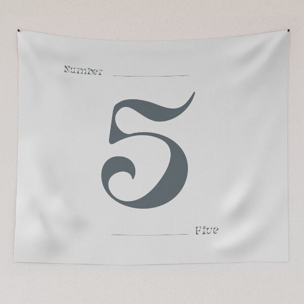 Item preview, Numerical Simple Clean Numbers - Five designed and sold by Levated.