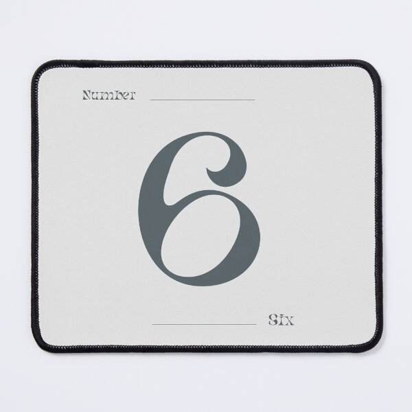 Item preview, Numerical Simple Clean Numbers - Six designed and sold by Levated.