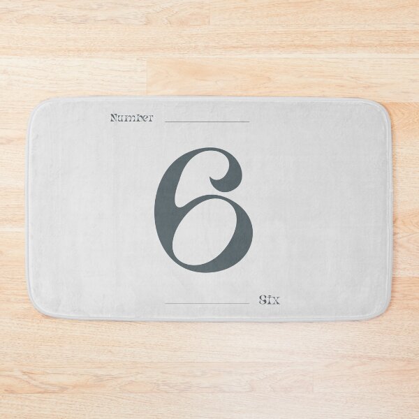 Item preview, Numerical Simple Clean Numbers - Six designed and sold by Levated.