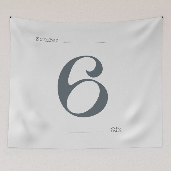 Item preview, Numerical Simple Clean Numbers - Six designed and sold by Levated.