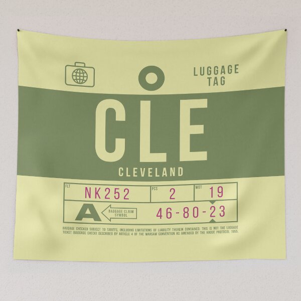 Artikelvorschau, Luggage Tag B - CLE Cleveland USA entworfen und verkauft von VoodooCircus.