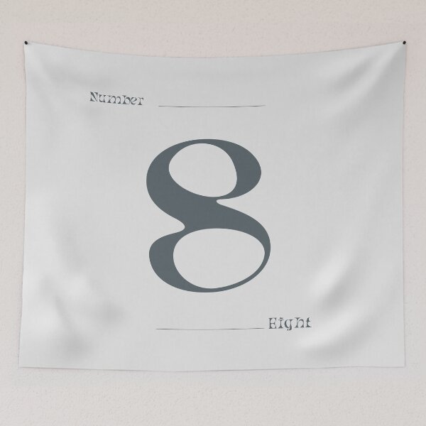 Item preview, Numerical Simple Clean Numbers - Eight  designed and sold by Levated.