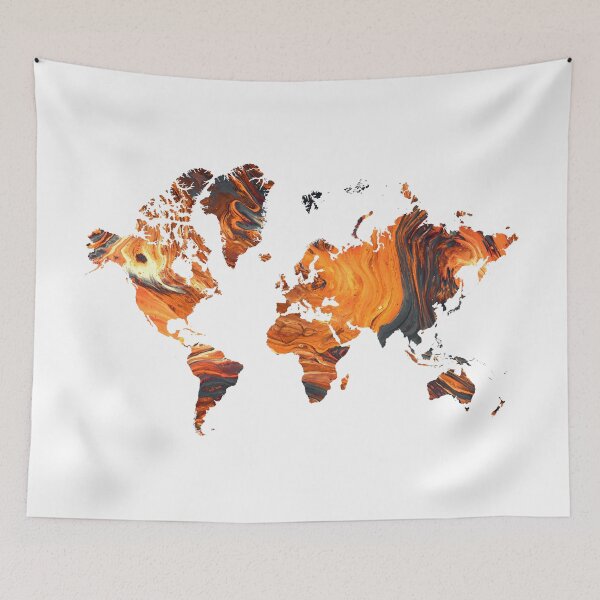 Item preview, Map of the World Colored  designed and sold by ABGdesigns.