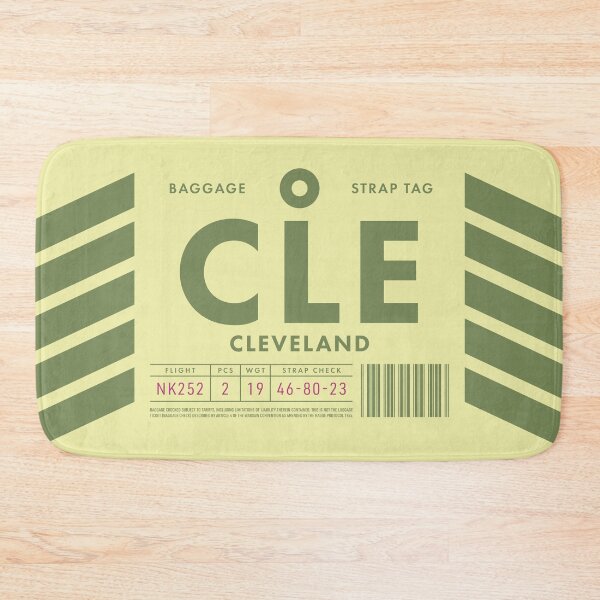 Artikelvorschau, Luggage Tag D - CLE Cleveland USA entworfen und verkauft von VoodooCircus.