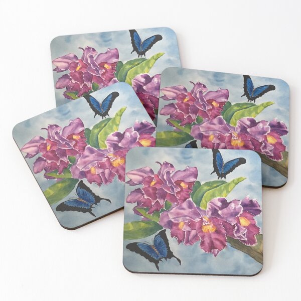 Item preview, Butterflies and gorgeous orchids designed and sold by pohlma.