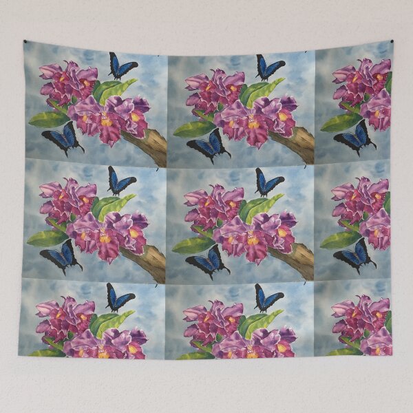 Item preview, Butterflies and gorgeous orchids designed and sold by pohlma.