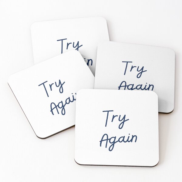 Item preview, Try Again - Motivational Short Quotes designed and sold by rajasekhark.