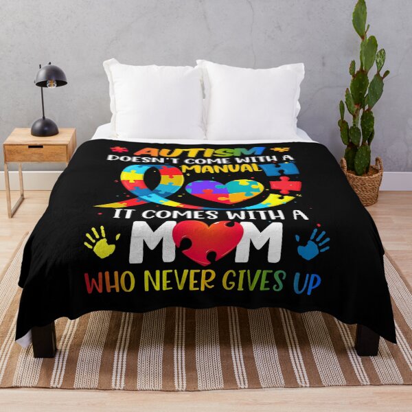 Item preview, Autism Doesn't Come With A Mom Who Never Give Up Manual Women Autism Awareness designed and sold by HaaChris-Artis.