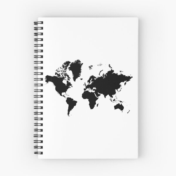 Item preview, Map of the World Black&White designed and sold by ABGdesigns.