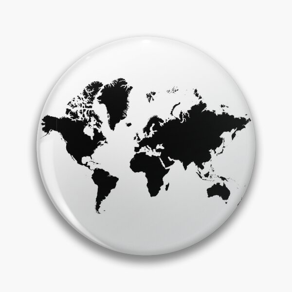 Item preview, Map of the World Black&White designed and sold by ABGdesigns.