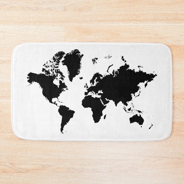 Item preview, Map of the World Black&White designed and sold by ABGdesigns.