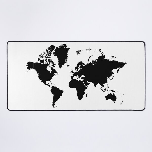 Item preview, Map of the World Black&White designed and sold by ABGdesigns.