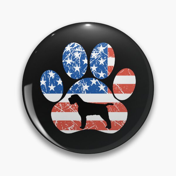 Item preview, Wirehaired Pointing Griffon American Flag Dog Paw Vintage designed and sold by richter74.