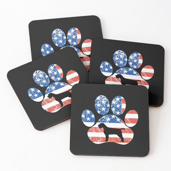 Item preview, Wirehaired Pointing Griffon American Flag Dog Paw Vintage designed and sold by richter74.