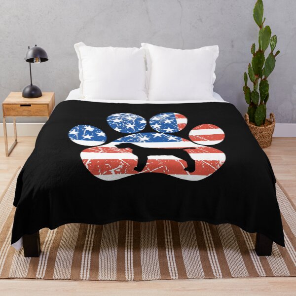 Item preview, Wirehaired Pointing Griffon American Flag Dog Paw Vintage designed and sold by richter74.