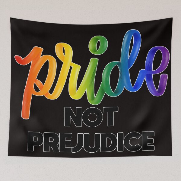 Item preview, Pride Not Prejudice LGBTQ Ally designed and sold by Moonbeamdesignz.