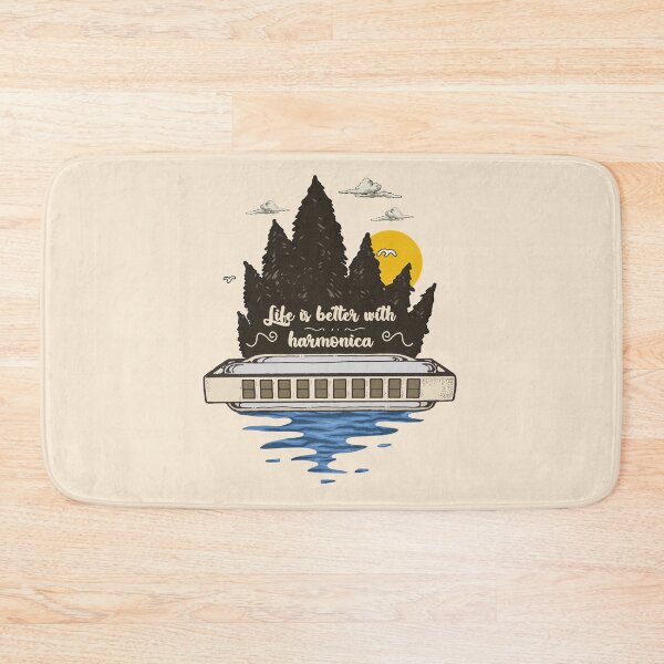 Item preview, Harmonica Player Musician Vintage Instrument designed and sold by peku32tis.