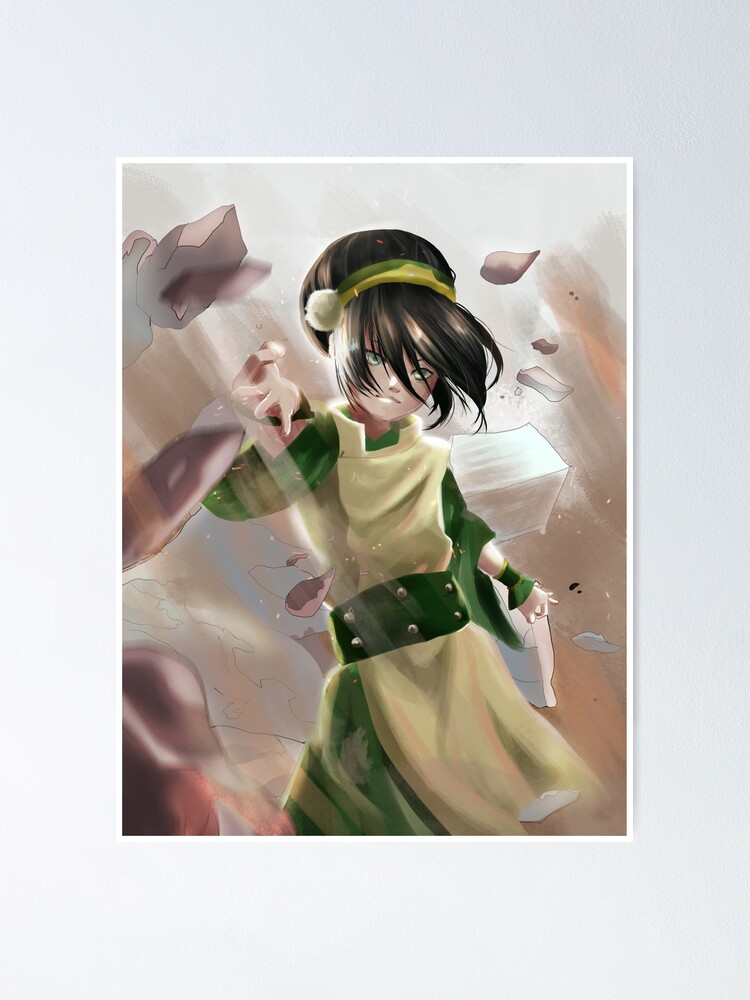 Toph from avatar: the last airbender in a rainy night