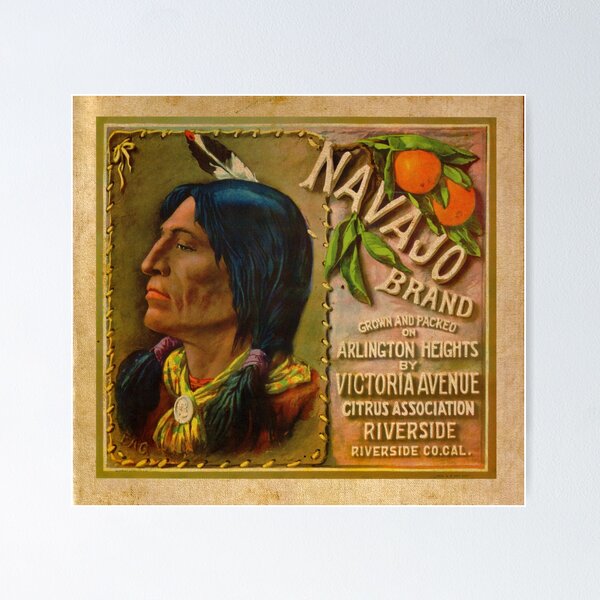 Item preview, Vintage Navajo Orange Crate Label designed and sold by DesignsbyAngela.