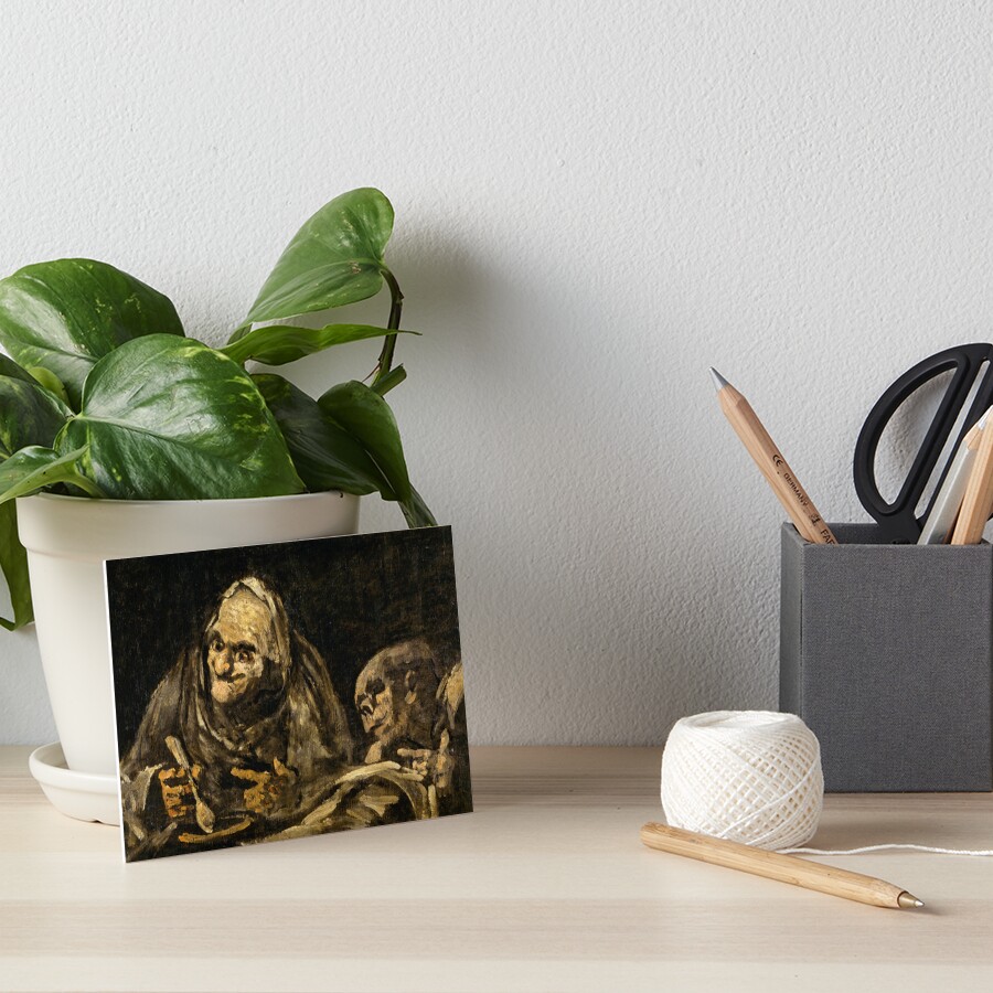 "Francisco de Goya Two Old Men Eating Soup (18191823)" Art Board