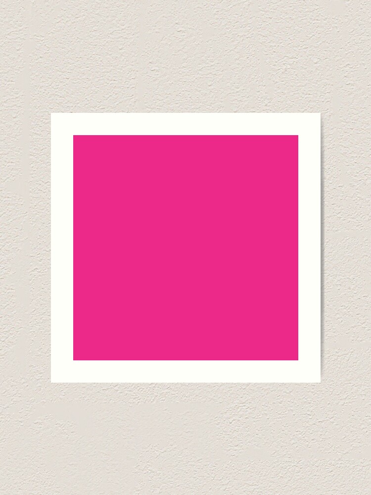 Hot Pink Color Art Print by BlushArt