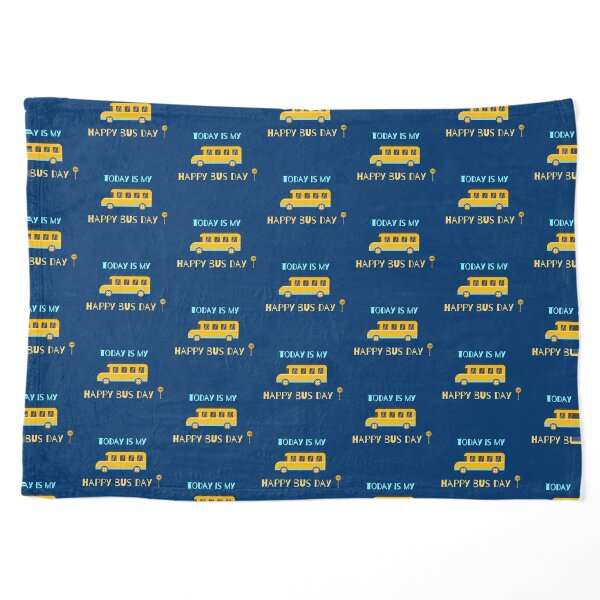 today is my happy bus day Pet Blanket