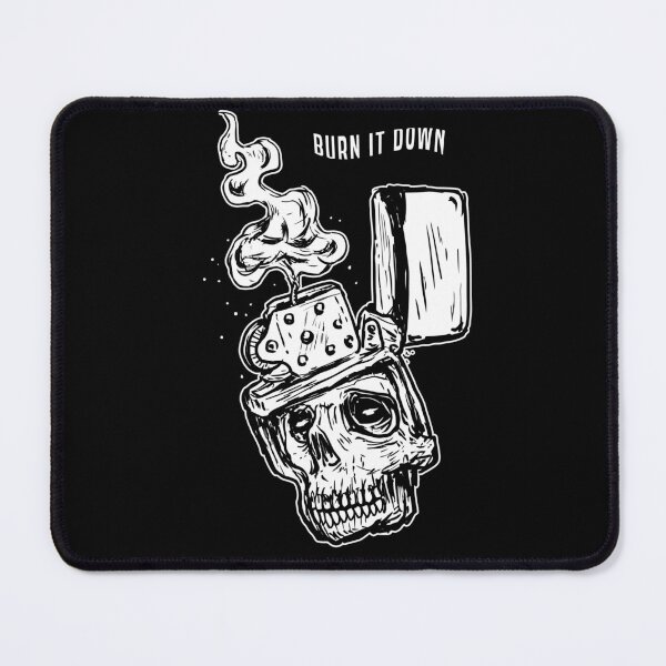 Item preview, Burn it down (skull lighter black and white) designed and sold by deathanarchy.