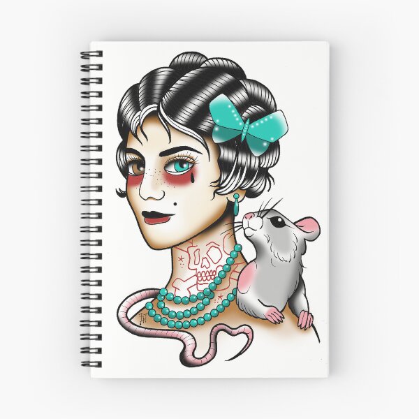 Item preview, Fkj tattoo flash girl and rat designed and sold by franckfkj.