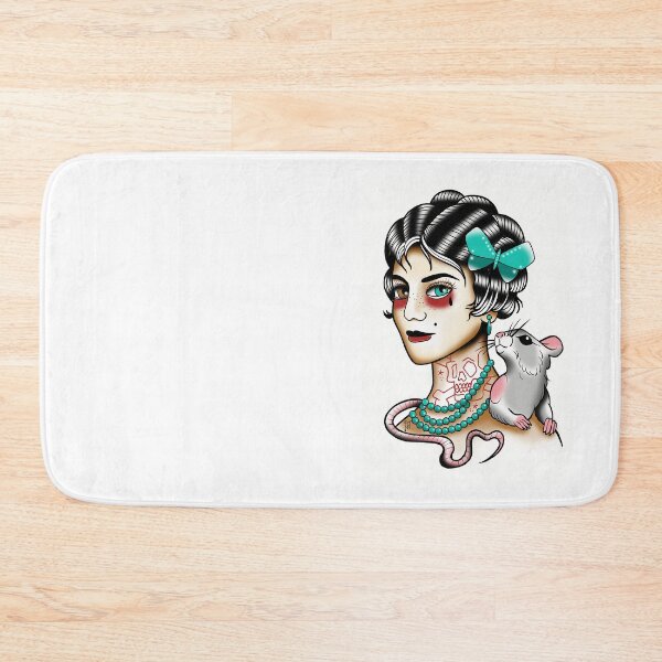 Item preview, Fkj tattoo flash girl and rat designed and sold by franckfkj.