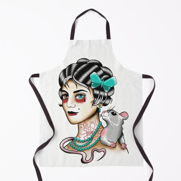 Item preview, Fkj tattoo flash girl and rat designed and sold by franckfkj.