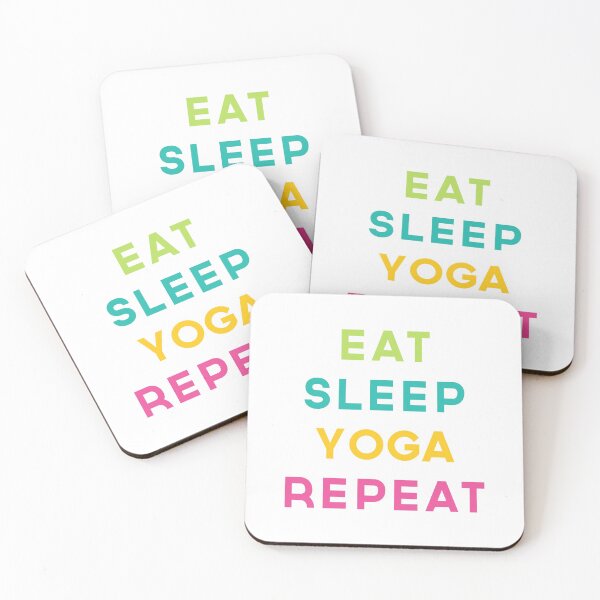 Item preview, Eat Sleep Yoga Repeat Meditation Exercise Quote designed and sold by quarantine81.
