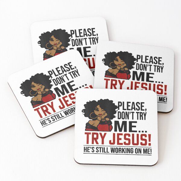 Item preview, Black Queen Afro Lady Shirt Please Dont Try Me Try Jesus designed and sold by Squirrelsx.