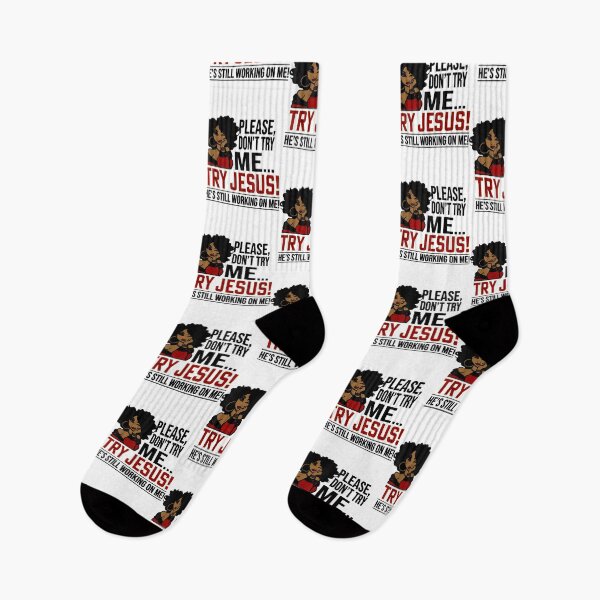 Item preview, Black Queen Afro Lady Shirt Please Dont Try Me Try Jesus designed and sold by Squirrelsx.